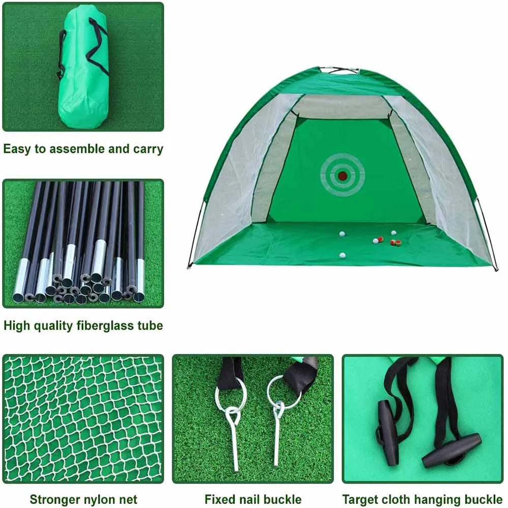 2M Golf Practice Hitting Net with Target and Carry Bag,Golf Chipping Nets for Backyard Driving,for Outdoor Indoor Use