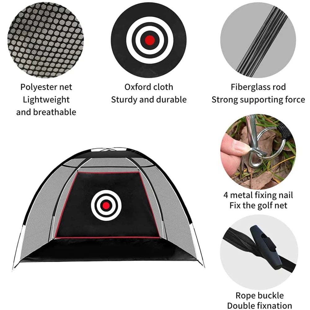 2M Golf Practice Hitting Net with Target and Carry Bag,Golf Chipping Nets for Backyard Driving,for Outdoor Indoor Use