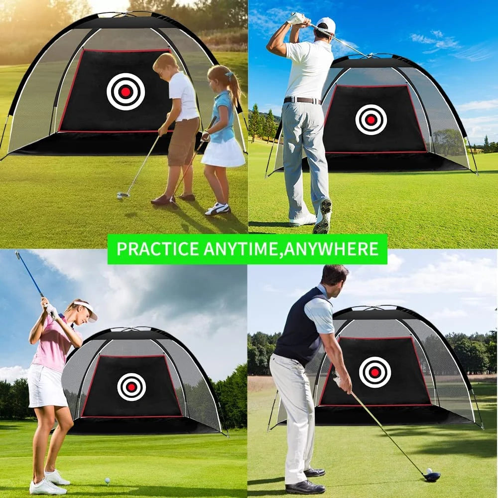 2M Golf Practice Hitting Net with Target and Carry Bag,Golf Chipping Nets for Backyard Driving,for Outdoor Indoor Use