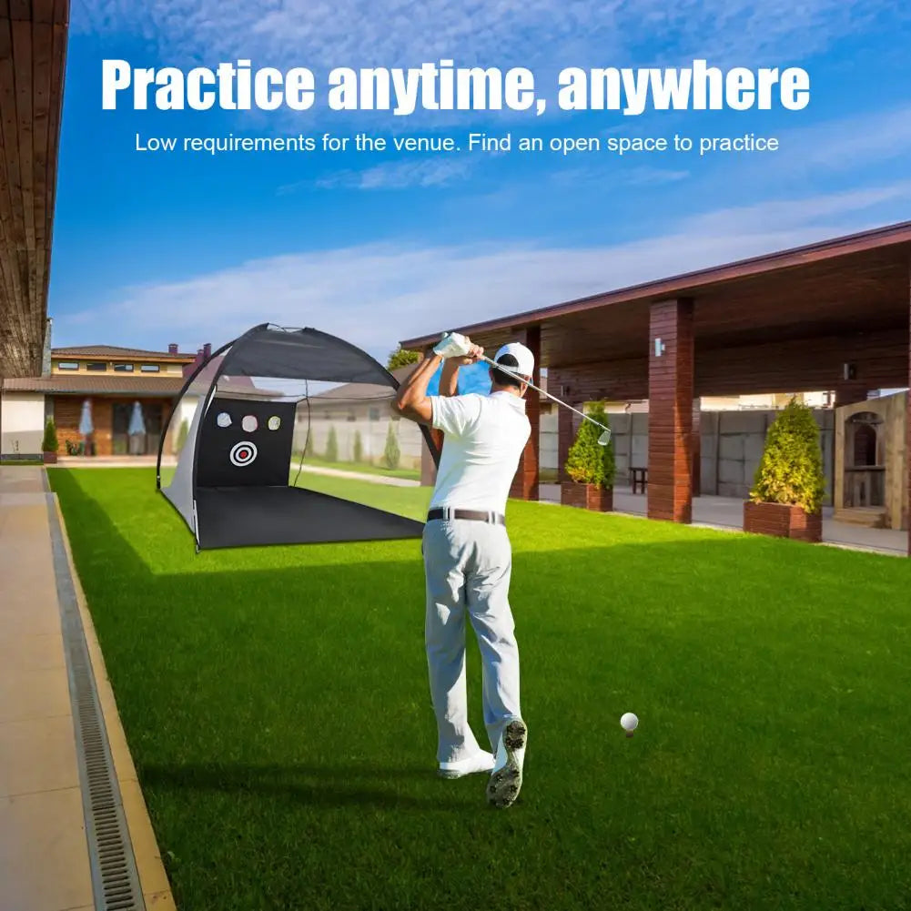 Cheap Golf Practice Net for Backyard Driving, Indoor Golf Training Chipping Aid Net with Turf, Tee, White Balls