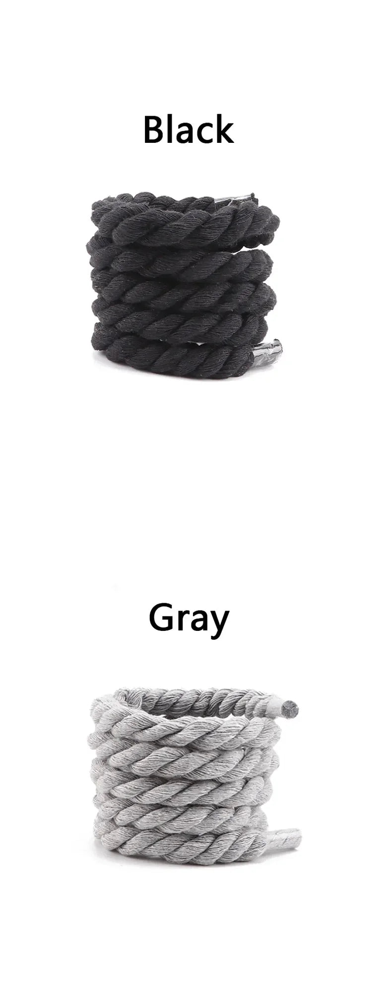 Quality Round Shoelaces Colorful 1CM Thicker Cotton Shoe Laces For Sneakers Fashion Men And Women Shoestring Accessories