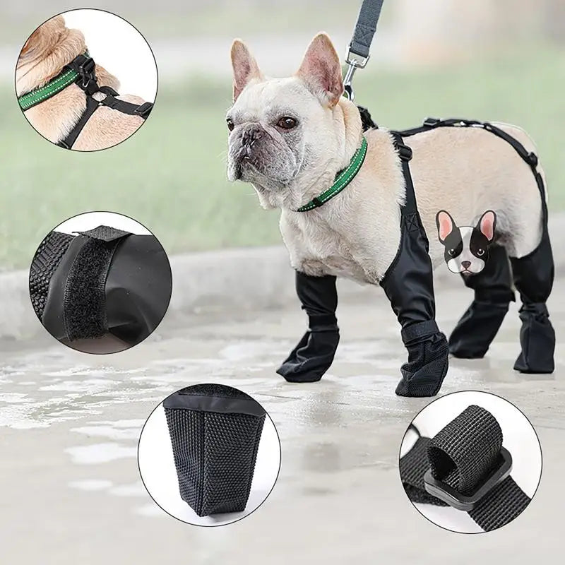 Anti-Dirty Dog Boots Dogs Puppy Outgoing Waterproof Snow Boot Shoes Pet Pants For Outdoor Walking In Winter Rain And Snow