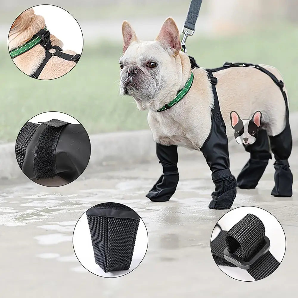 Anti-Dirty Dog Boots Dogs Puppy Outgoing Waterproof Snow Boot Shoes Pet Pants For Outdoor Walking In Winter Rain And Snow