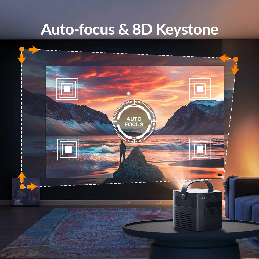 VEVSHAO V50 Portable Projector 4K 3D WiFi Full HD1080P