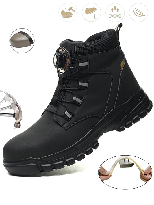2024 Work Sneakers Men Indestructible Shoes Work Safety Shoes With Steel Toe Cap Puncture-Proof Male Security Protective Shoes
