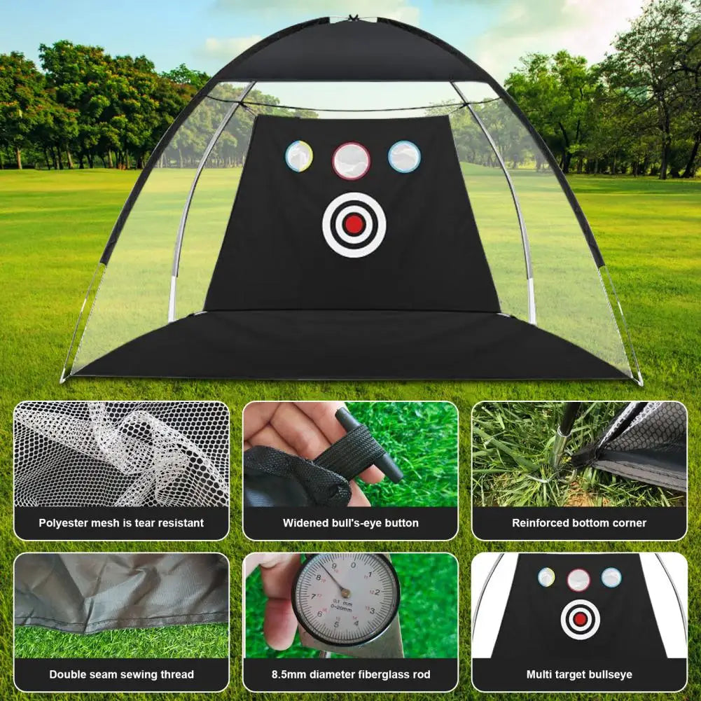 Cheap Golf Practice Net for Backyard Driving, Indoor Golf Training Chipping Aid Net with Turf, Tee, White Balls