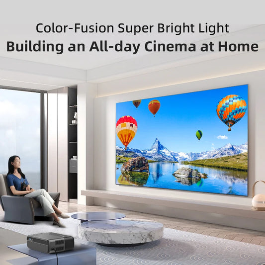 4K HDR Smart LED Projector Android TV 11 1080P Full HD