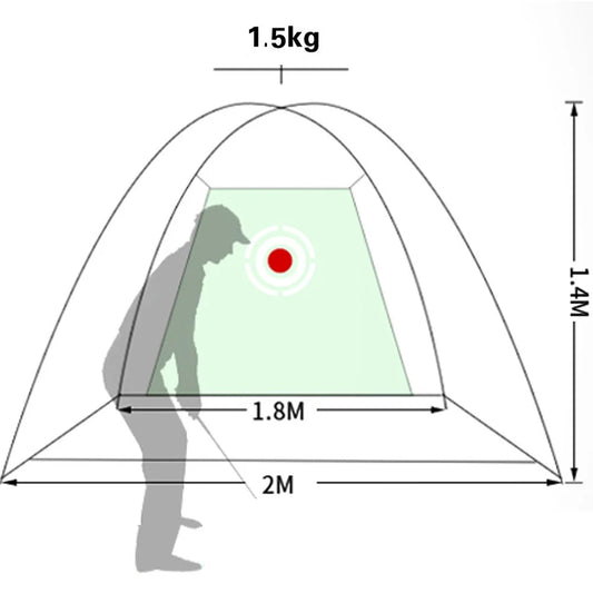 2M Golf Practice Hitting Net with Target and Carry Bag,Golf Chipping Nets for Backyard Driving,for Outdoor Indoor Use